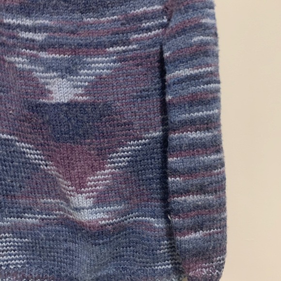 VINTAGE 80s Dad Grandpa Hand Knit Sweater Womens Medium - Picture 11 of 12